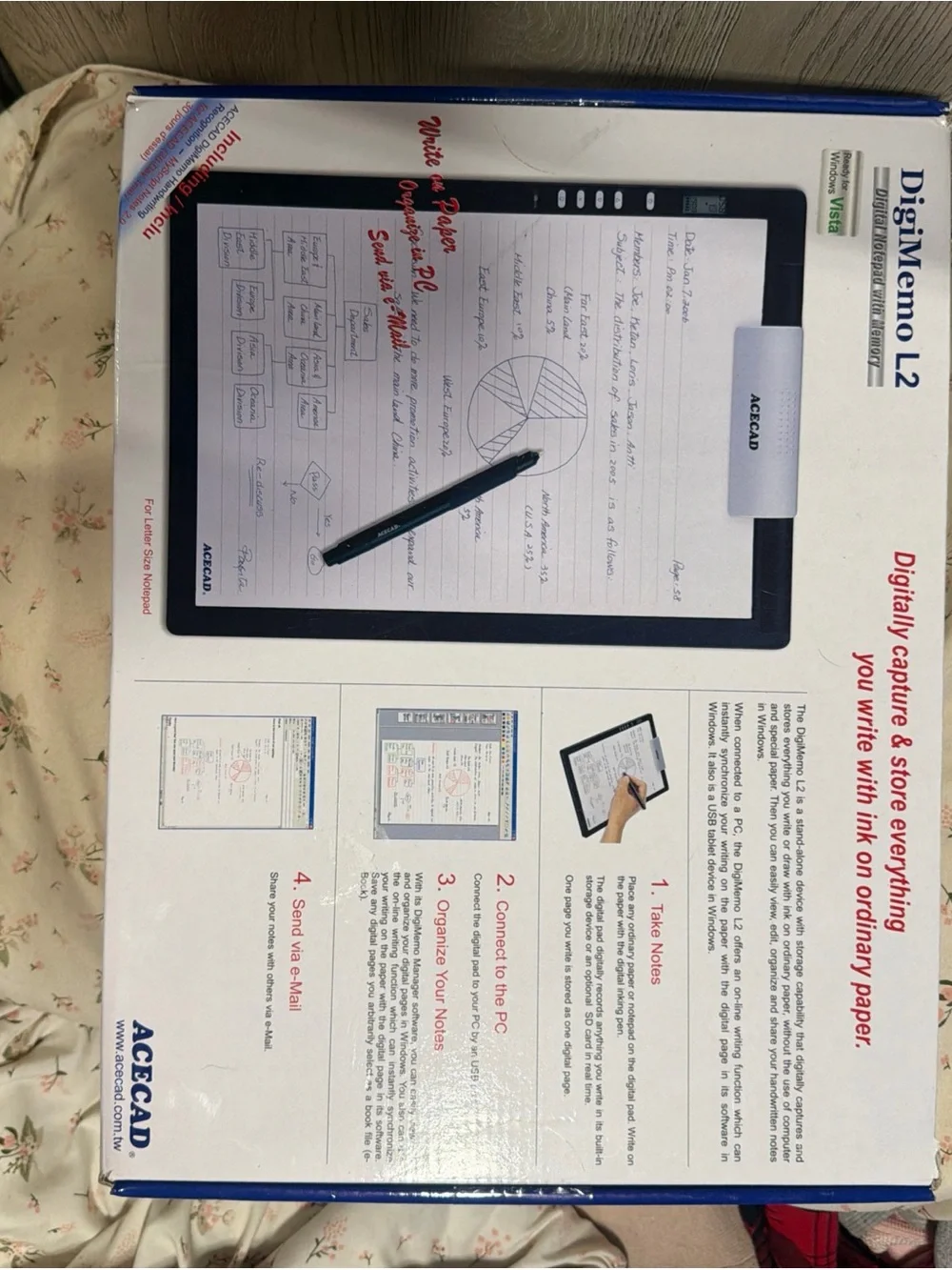DigiMemo L2 Electronic Notepad — Black